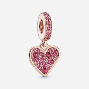 Pandöra Freehand Heart Pendant Charm in Pavé 789565C01