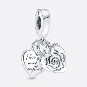 Pandöra Rose Heart Padlock Dangle Charm 790086C00