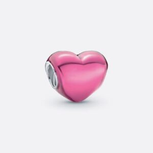 Pandöra Metallic Pink Heart Charm 799291C03