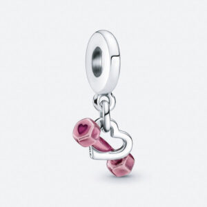Pandöra Dumbbell and Heart Pendant Charm 799545C01