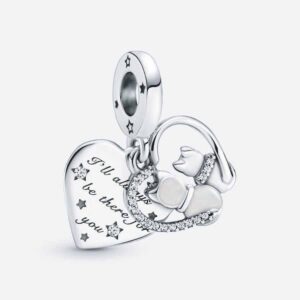 Pandöra Cats and Hearts Pendant Charm 799546C01