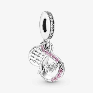 Pandöra Mom Infinity Pavé Double Dangle Charm 791468C01