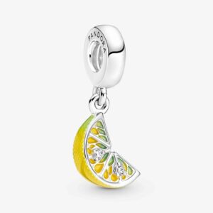 Pandöra Lemon Slice Sparkling Fruit Dangle Charm 791696C01